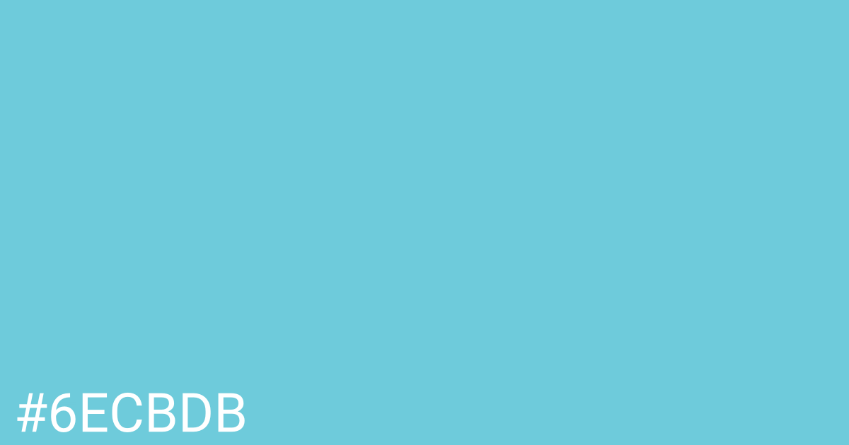 Hex color #6ecbdb graphic