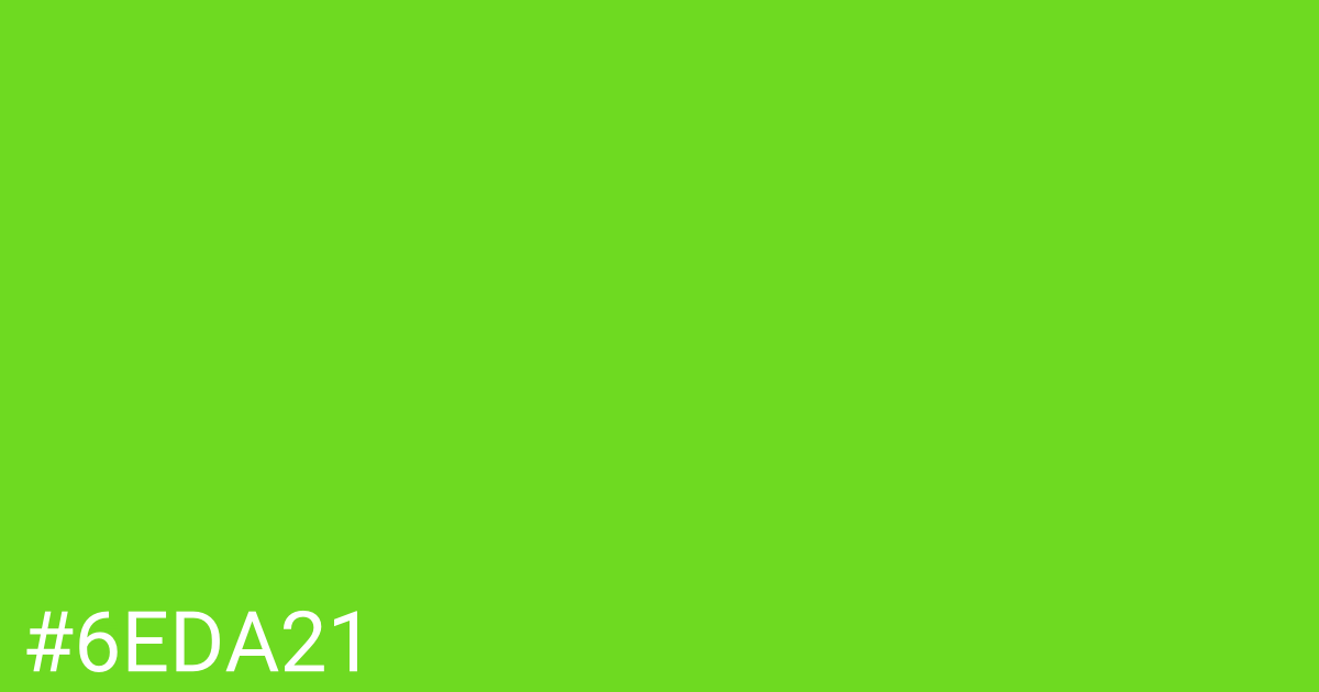 Hex color #6eda21 graphic