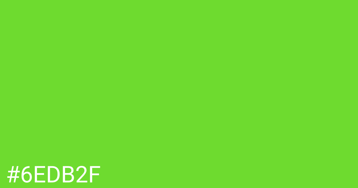 Hex color #6edb2f graphic