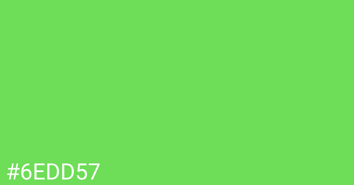 Hex color #6edd57 graphic