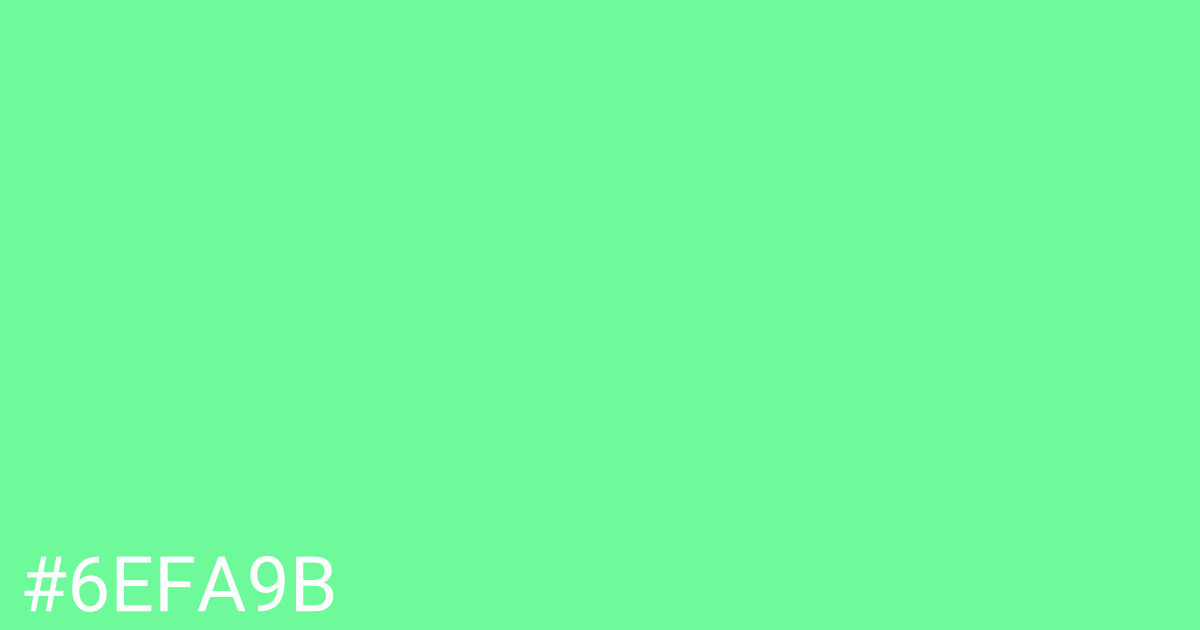 Hex color #6efa9b graphic