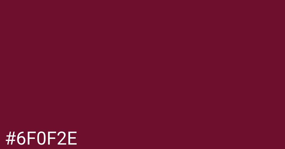 Hex color #6f0f2e graphic