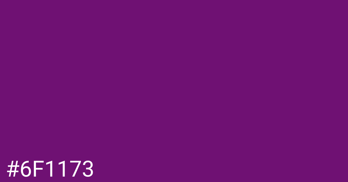 Hex color #6f1173 graphic