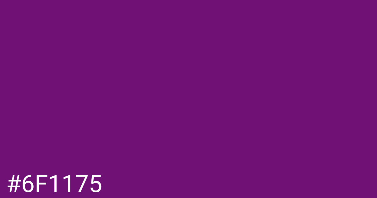 Hex color #6f1175 graphic