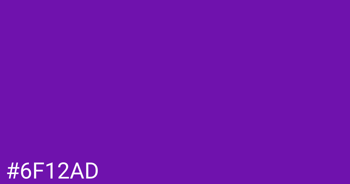 Hex color #6f12ad graphic