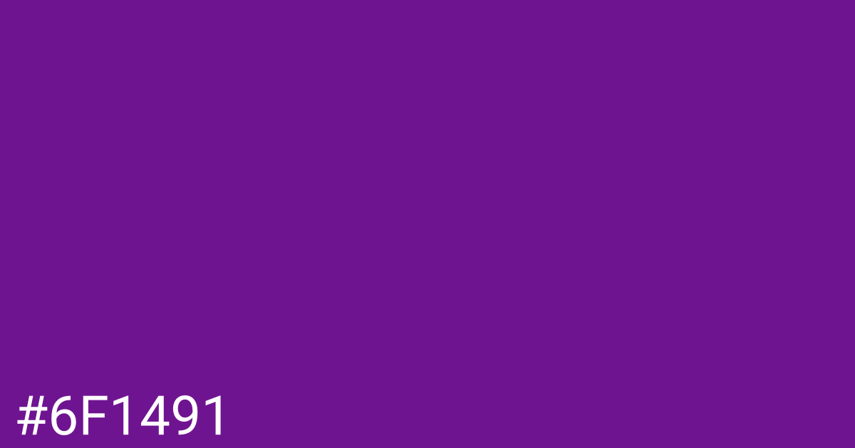 Hex color #6f1491 graphic