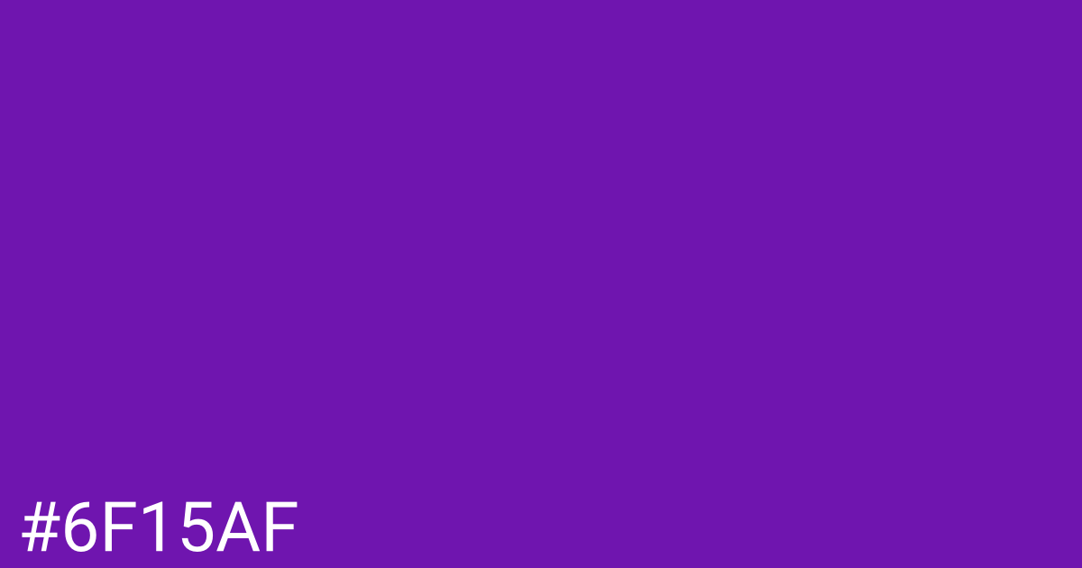 Hex color #6f15af graphic