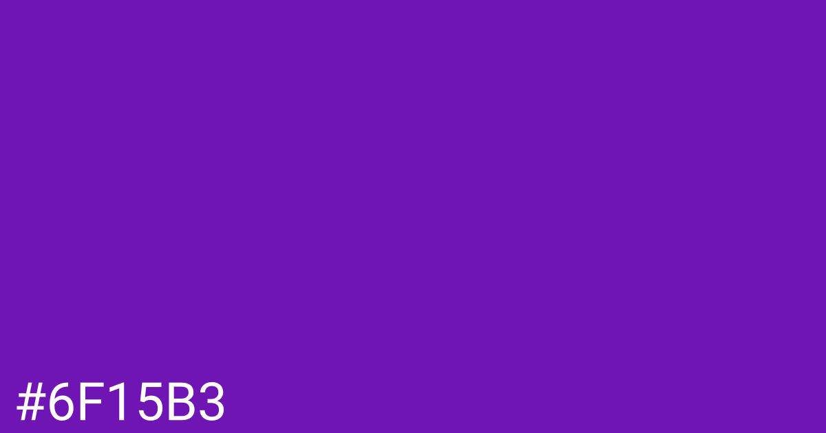 Hex color #6f15b3 graphic