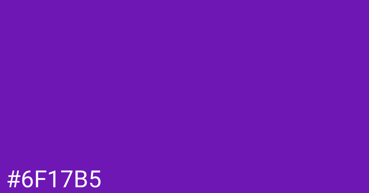 Hex color #6f17b5 graphic