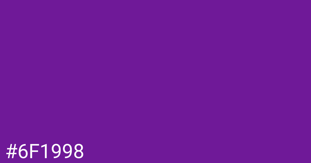 Hex color #6f1998 graphic