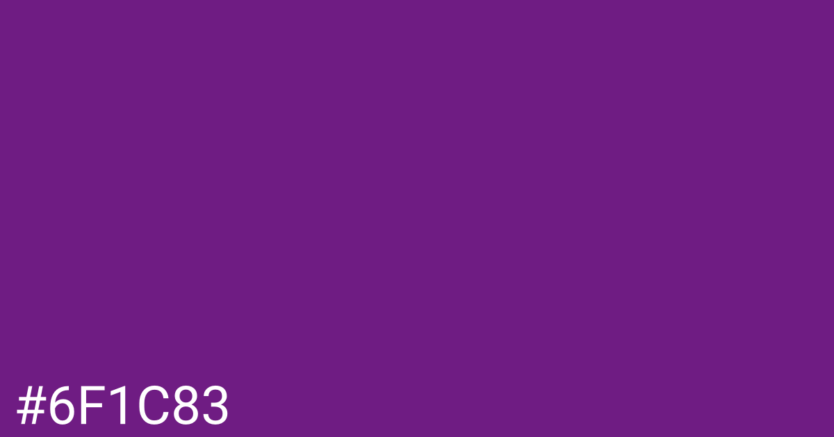 Hex color #6f1c83 graphic