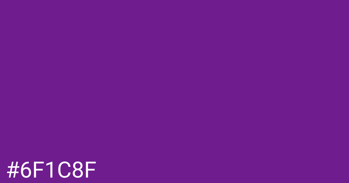 Hex color #6f1c8f graphic