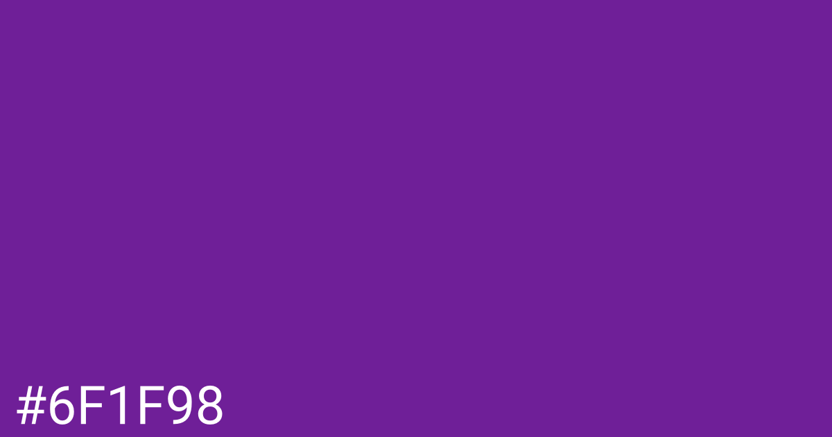 Hex color #6f1f98 graphic