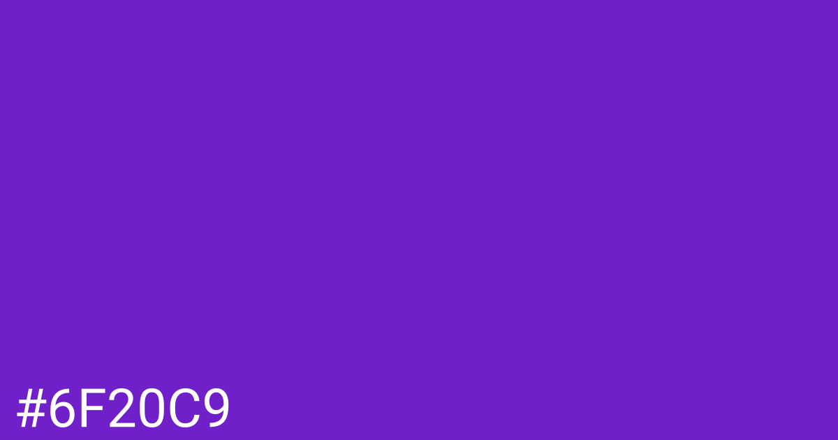 Hex color #6f20c9 graphic