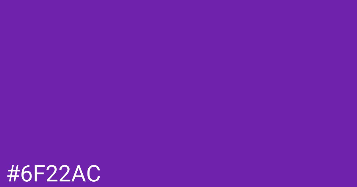 Hex color #6f22ac graphic