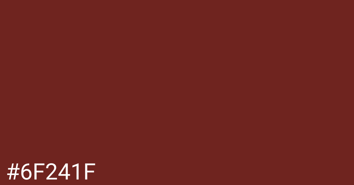 Hex color #6f241f graphic