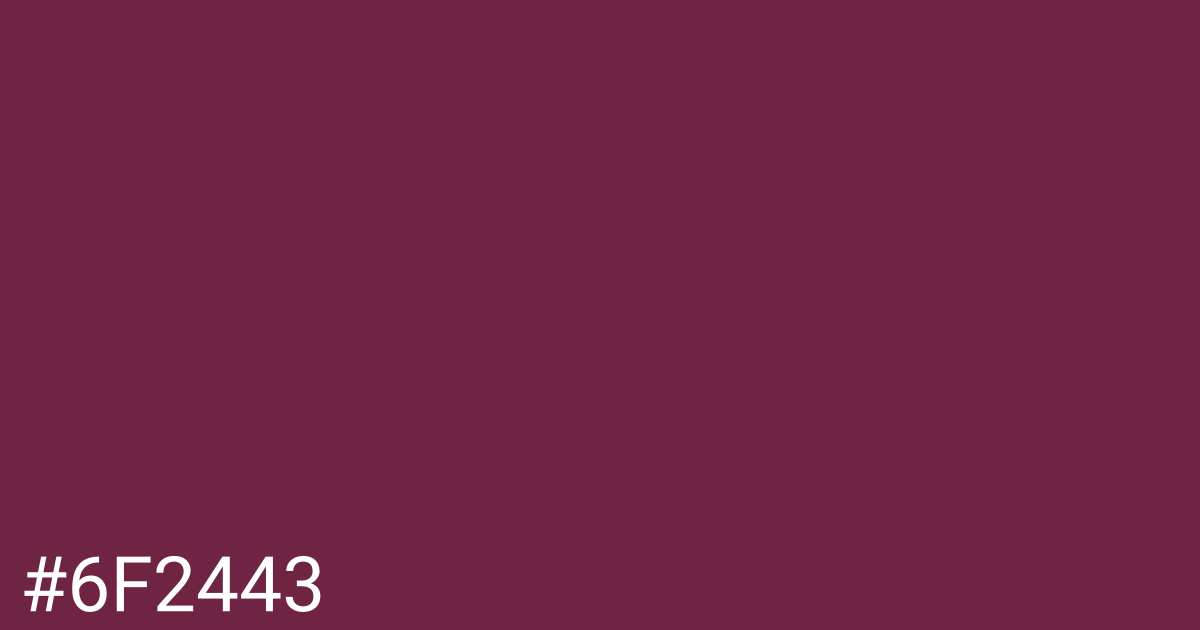 Hex color #6f2443 graphic