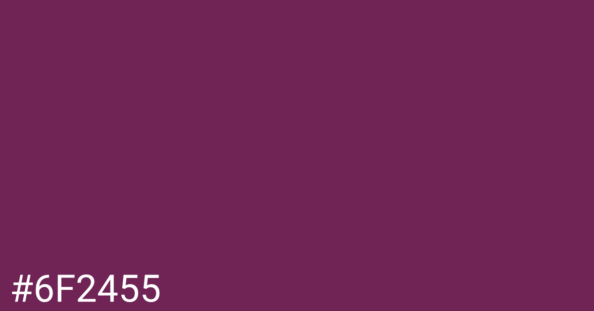 Hex color #6f2455 graphic