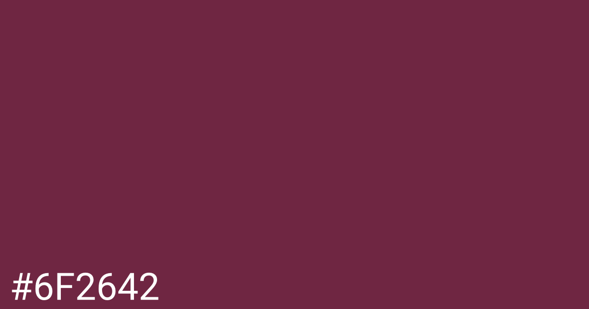 Hex color #6f2642 graphic