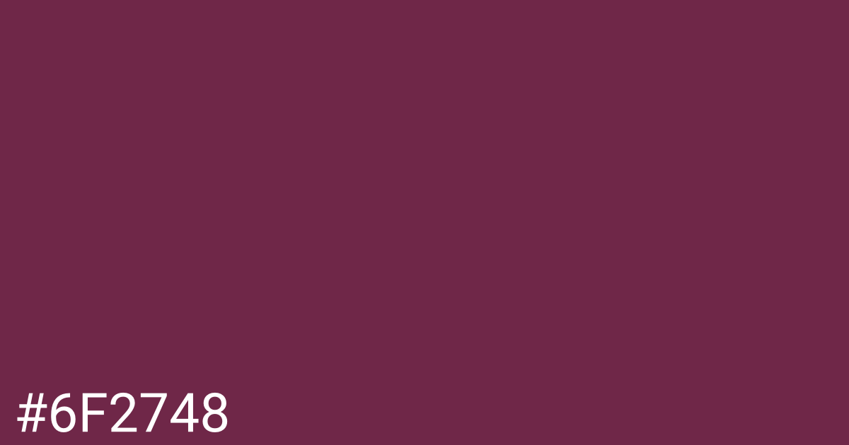 Hex color #6f2748 graphic