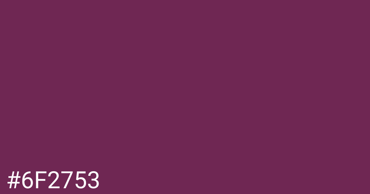 Hex color #6f2753 graphic