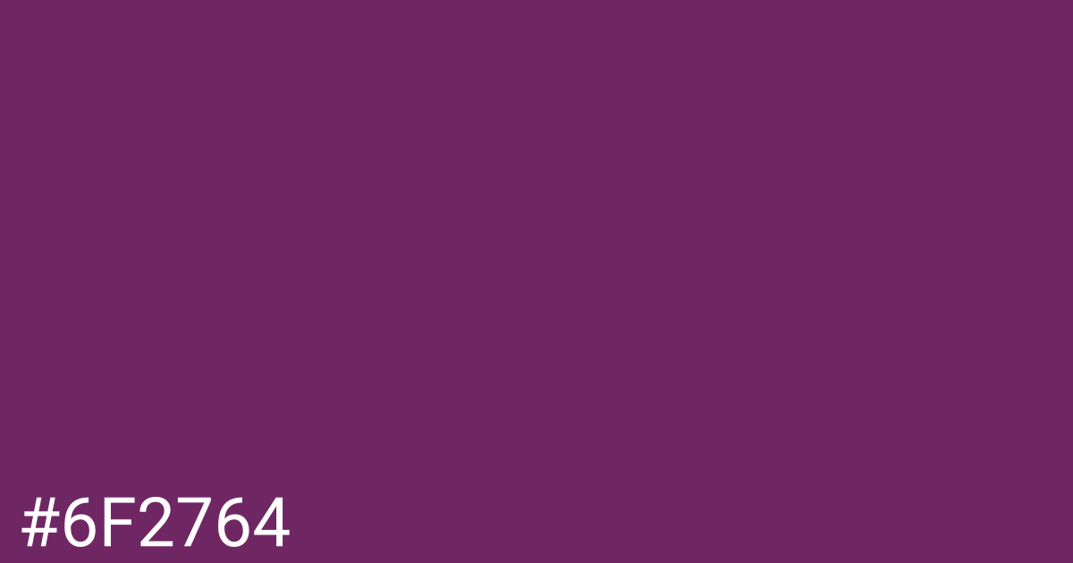 Hex color #6f2764 graphic