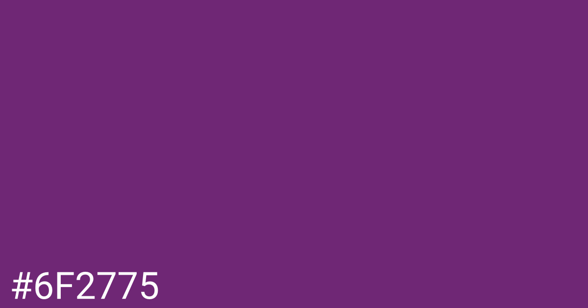 Hex color #6f2775 graphic