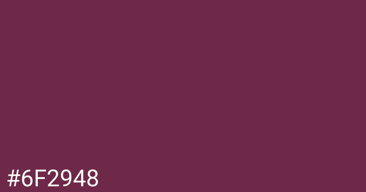 Hex color #6f2948 graphic