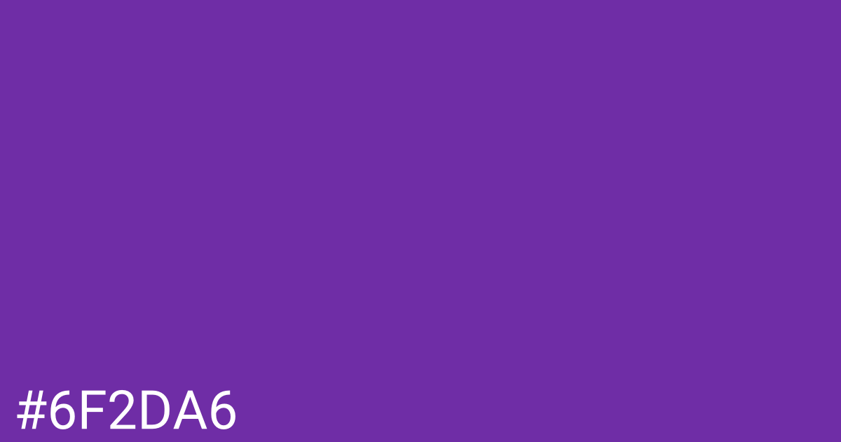 Hex color #6f2da6 graphic