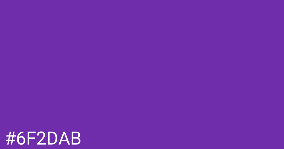 Hex color #6f2dab graphic