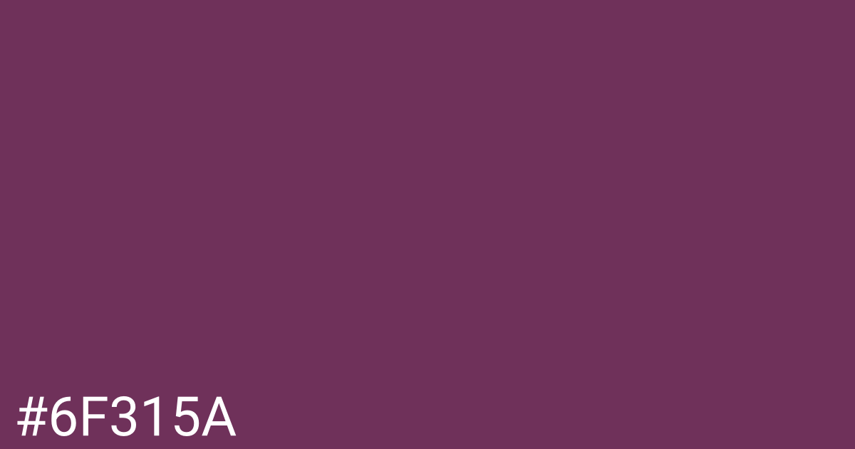 Hex color #6f315a graphic