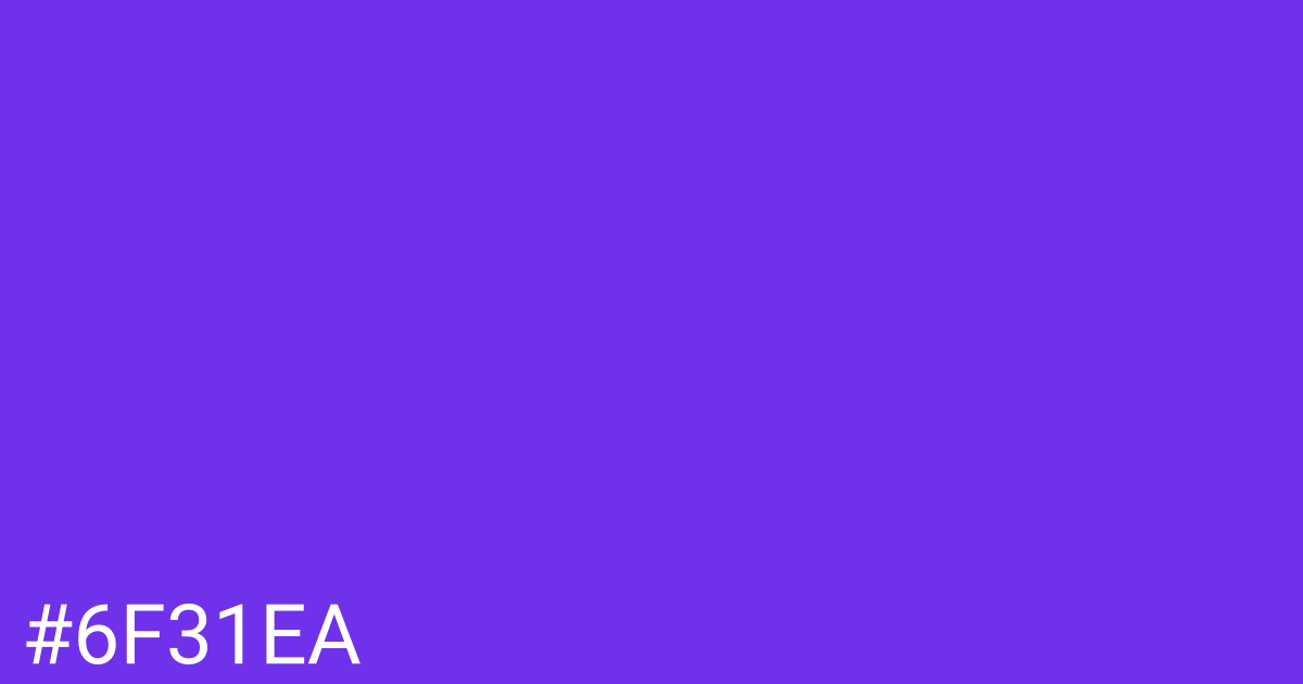Hex color #6f31ea graphic