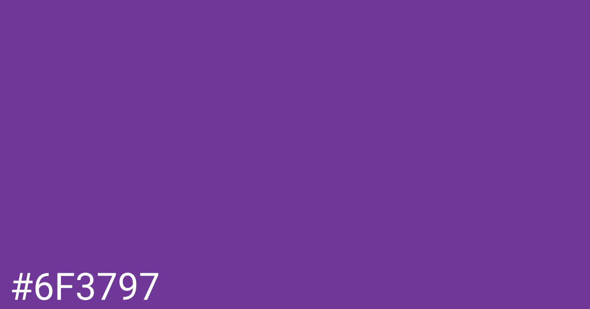 Hex color #6f3797 graphic