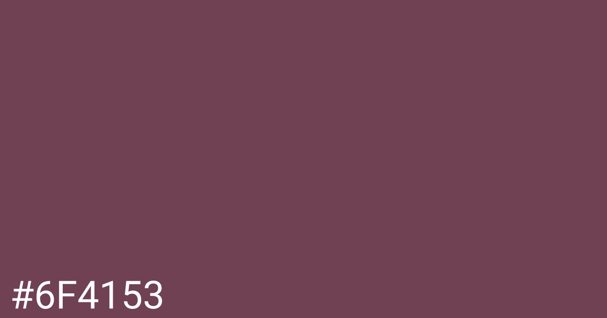 Hex color #6f4153 graphic