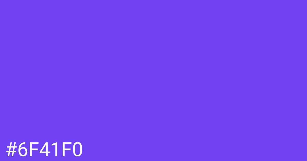 Hex color #6f41f0 graphic