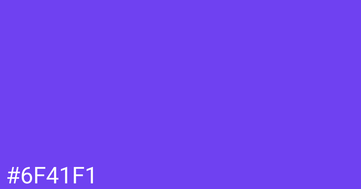 Hex color #6f41f1 graphic