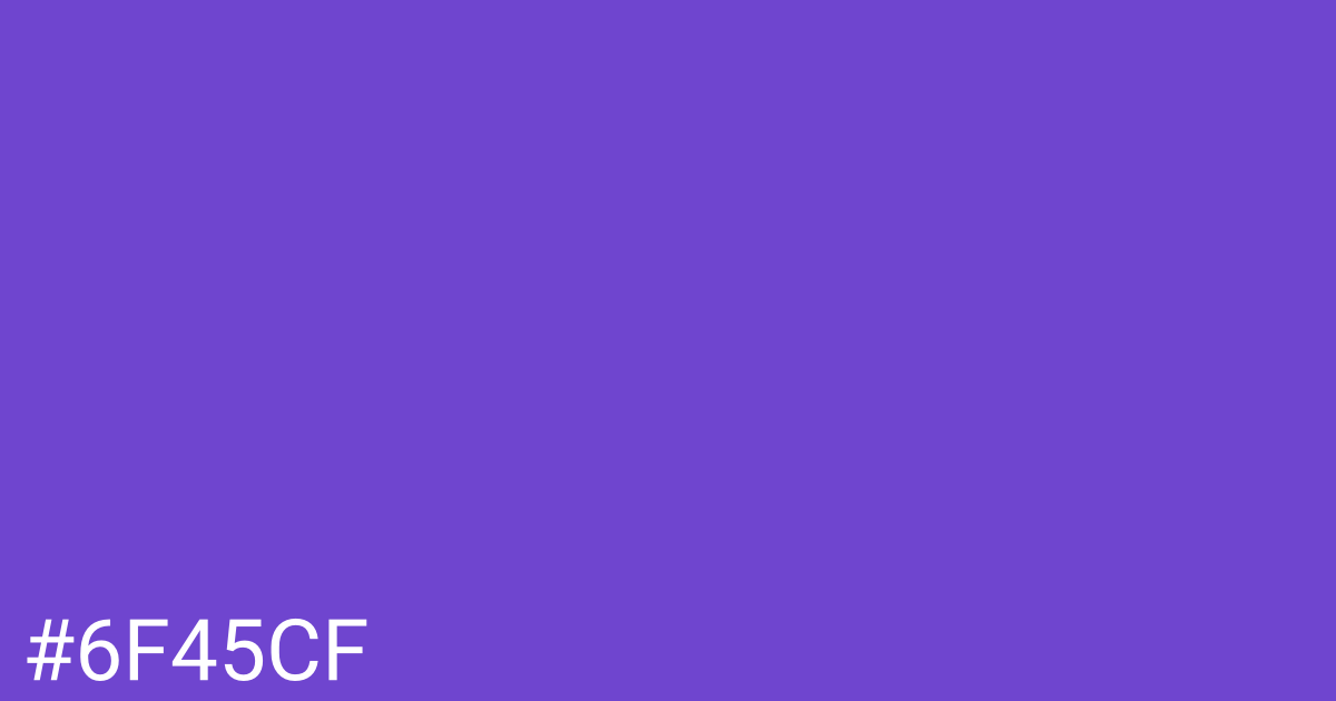 Hex color #6f45cf graphic