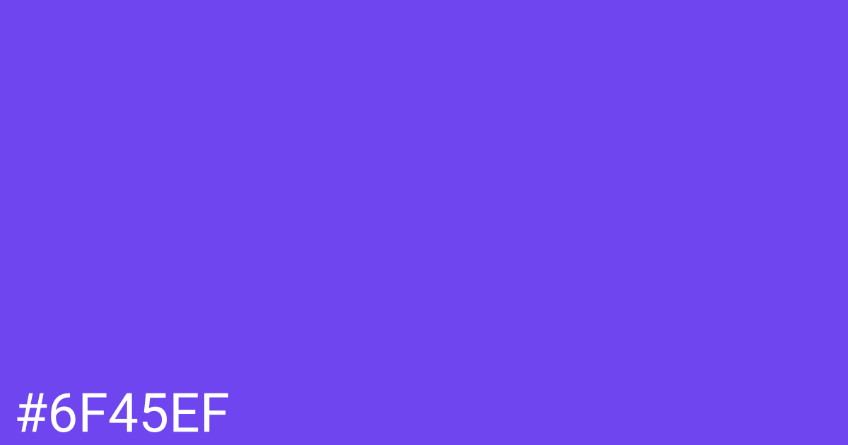 Hex color #6f45ef graphic