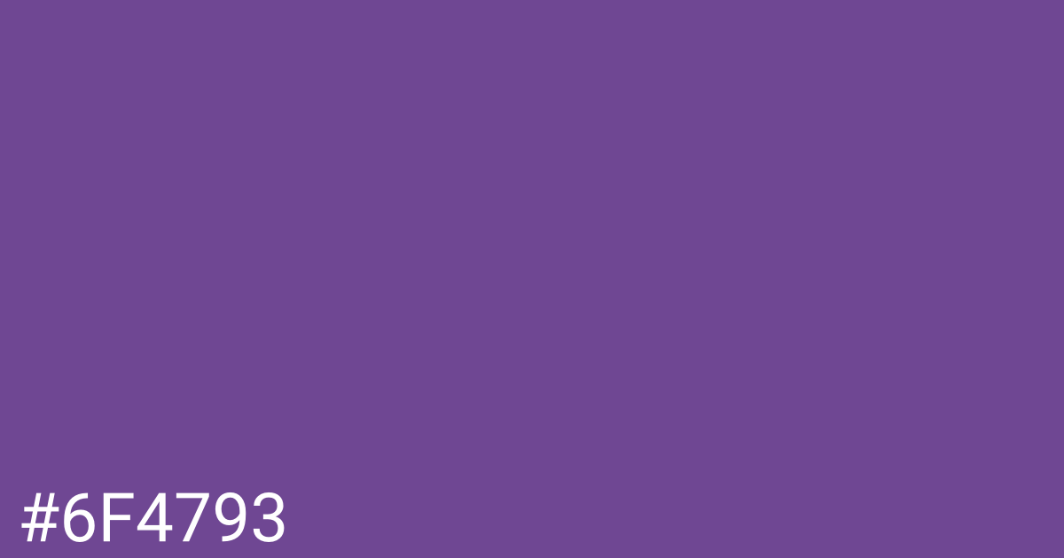 Hex color #6f4793 graphic