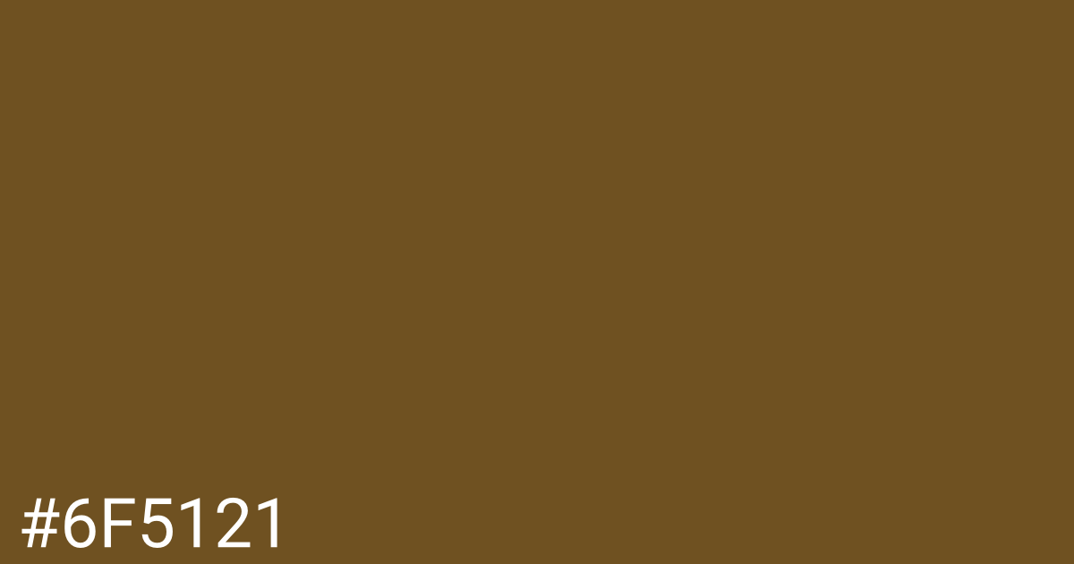 Hex color #6f5121 graphic