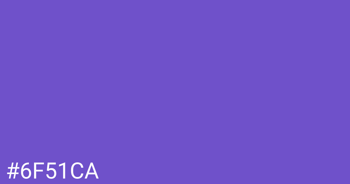 Hex color #6f51ca graphic