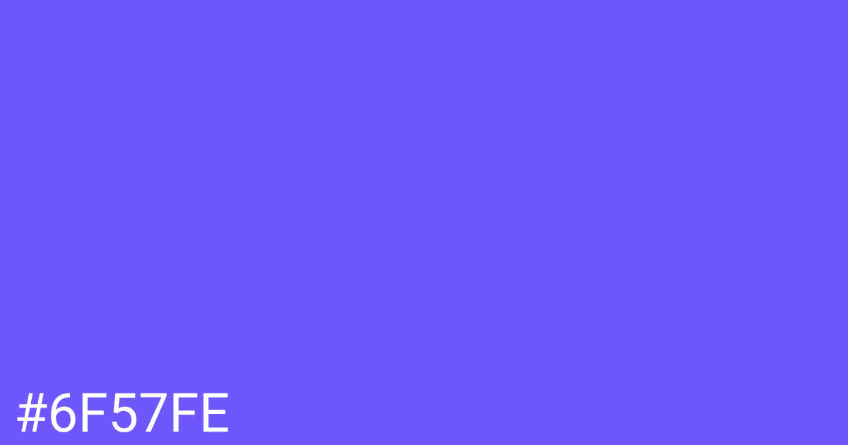 Hex color #6f57fe graphic
