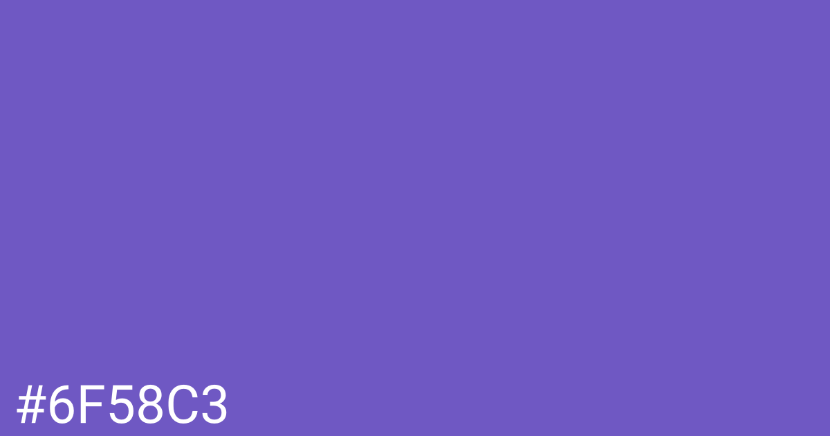 Hex color #6f58c3 graphic