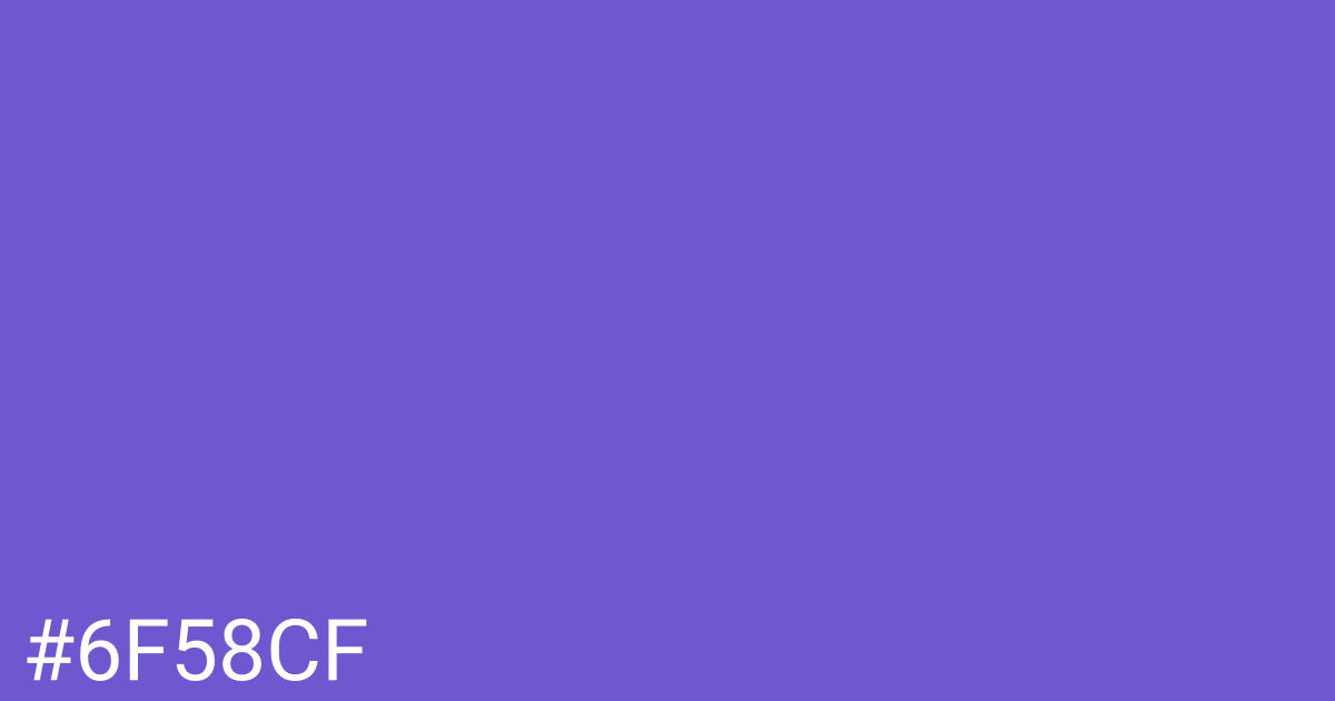 Hex color #6f58cf graphic