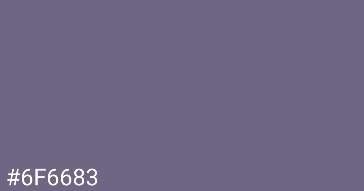 Hex color #6f6683 graphic