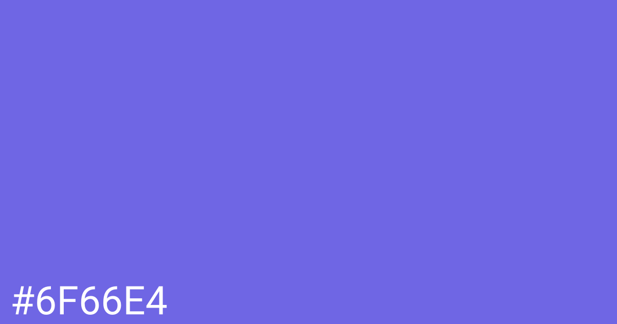 Hex color #6f66e4 graphic