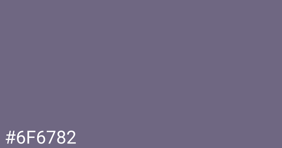 Hex color #6f6782 graphic