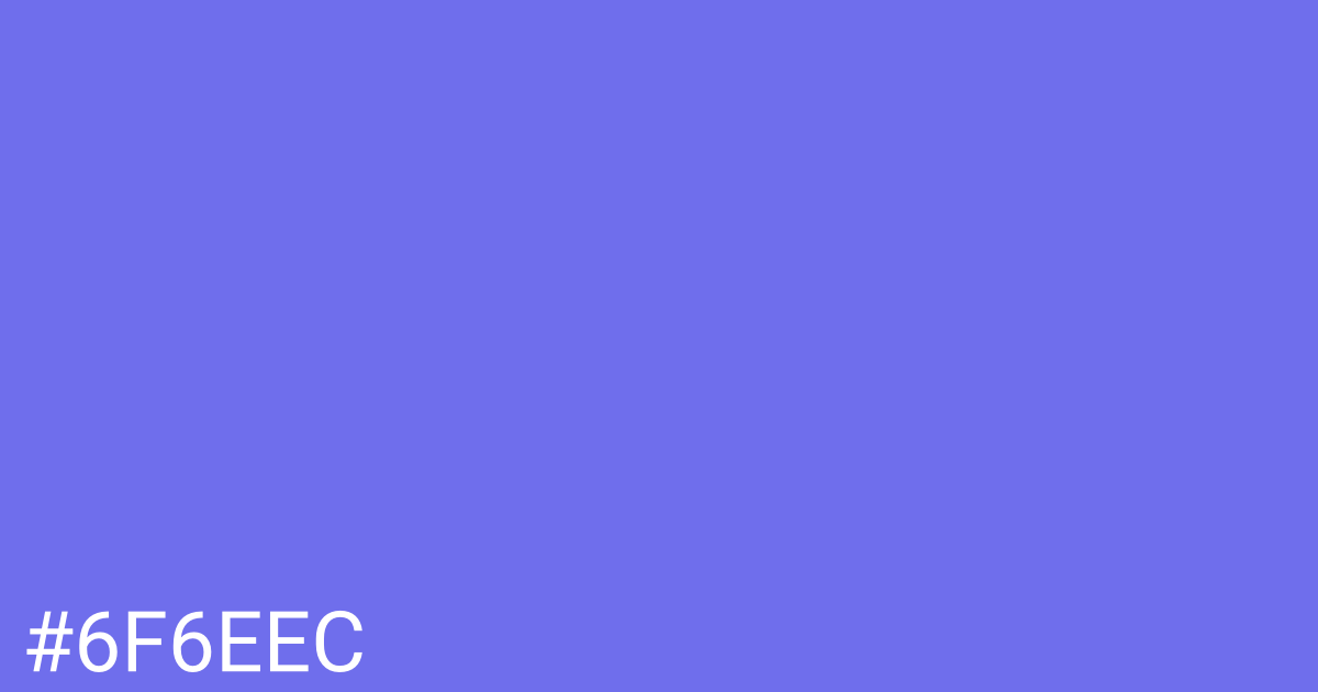 Hex color #6f6eec graphic