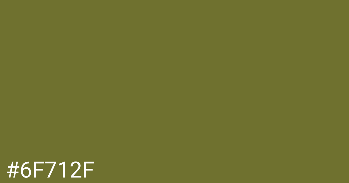 Hex color #6f712f graphic