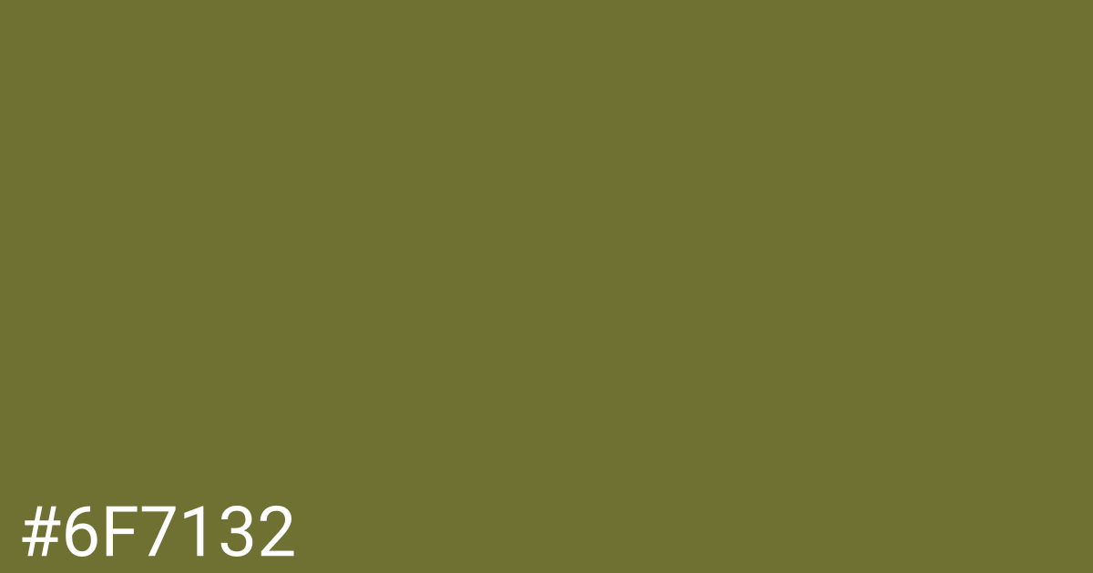 Hex color #6f7132 graphic